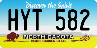 ND license plate HYT582