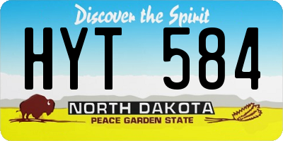 ND license plate HYT584