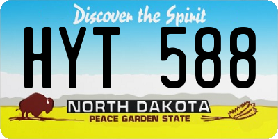 ND license plate HYT588