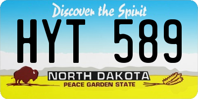ND license plate HYT589