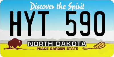 ND license plate HYT590