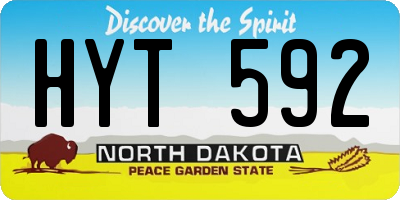 ND license plate HYT592