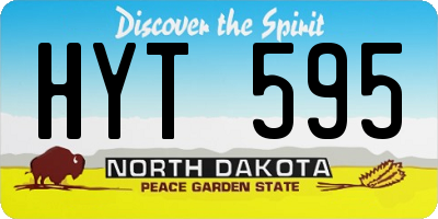 ND license plate HYT595