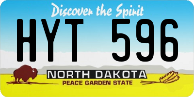 ND license plate HYT596