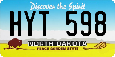 ND license plate HYT598