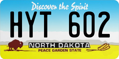 ND license plate HYT602