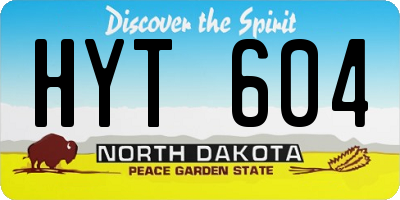 ND license plate HYT604