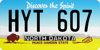 ND license plate HYT607
