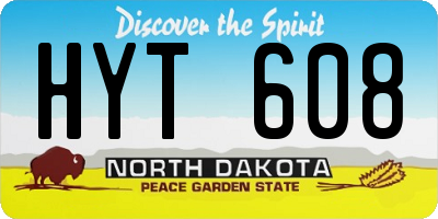 ND license plate HYT608