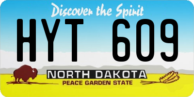 ND license plate HYT609