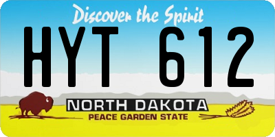 ND license plate HYT612
