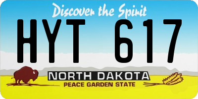ND license plate HYT617