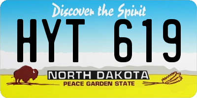 ND license plate HYT619