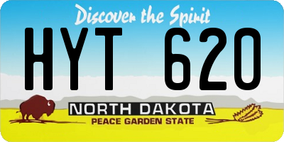 ND license plate HYT620