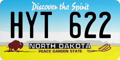 ND license plate HYT622