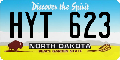 ND license plate HYT623