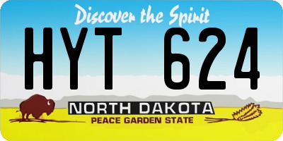 ND license plate HYT624