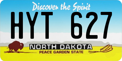 ND license plate HYT627