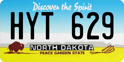 ND license plate HYT629