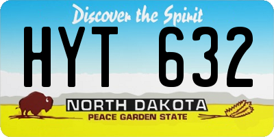 ND license plate HYT632