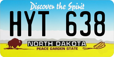 ND license plate HYT638