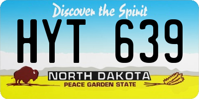 ND license plate HYT639