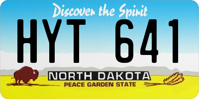 ND license plate HYT641