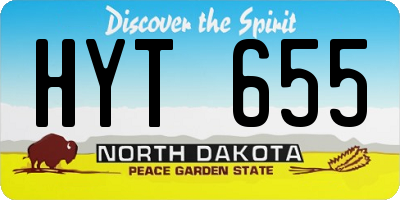 ND license plate HYT655
