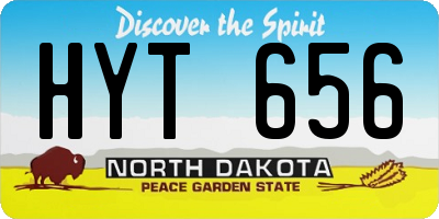 ND license plate HYT656