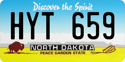 ND license plate HYT659