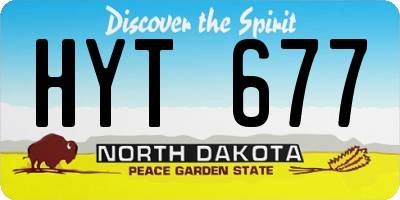 ND license plate HYT677
