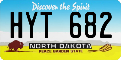 ND license plate HYT682