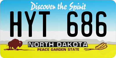 ND license plate HYT686