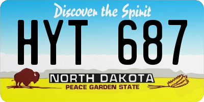 ND license plate HYT687