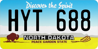 ND license plate HYT688
