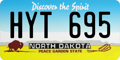 ND license plate HYT695