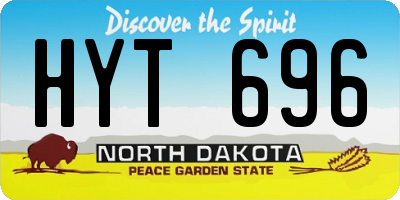 ND license plate HYT696