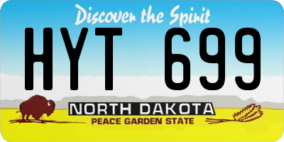 ND license plate HYT699