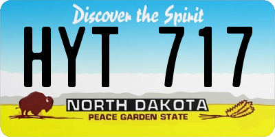 ND license plate HYT717