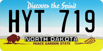 ND license plate HYT719