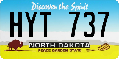 ND license plate HYT737