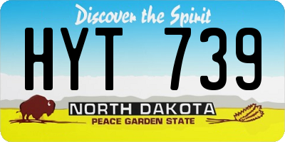 ND license plate HYT739