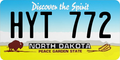 ND license plate HYT772