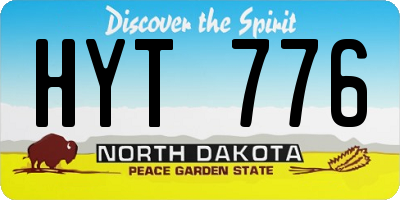 ND license plate HYT776