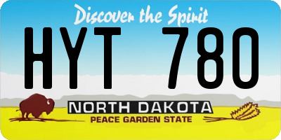 ND license plate HYT780