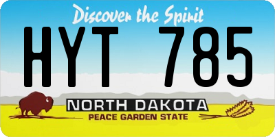 ND license plate HYT785