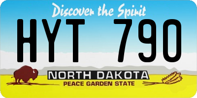 ND license plate HYT790