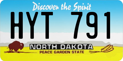 ND license plate HYT791