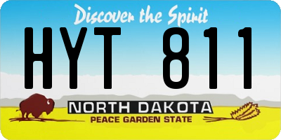 ND license plate HYT811