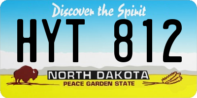 ND license plate HYT812